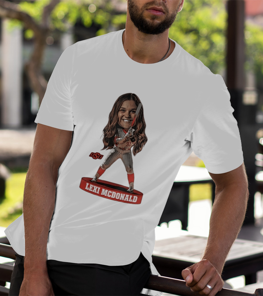 Lexi McDonald Oklahoma State Softball OSU Athlete Caricature T-Shirt