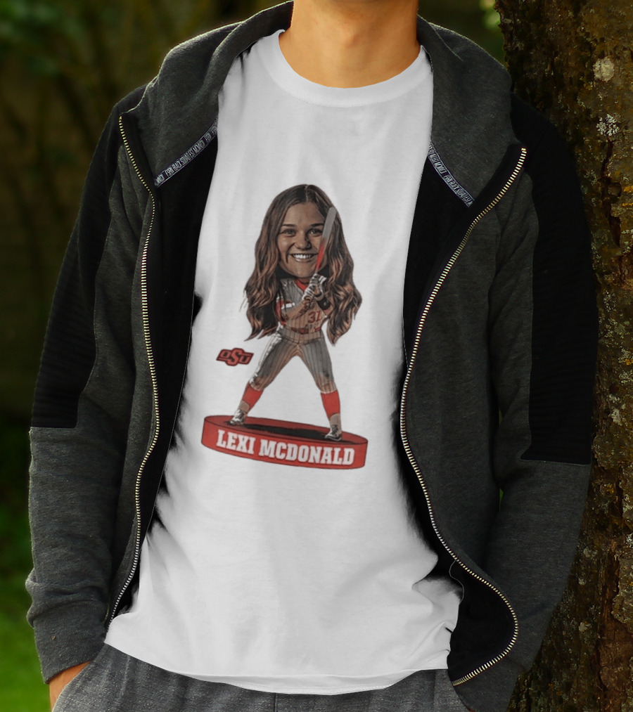 Lexi McDonald Oklahoma State Softball OSU Athlete Caricature T-Shirt