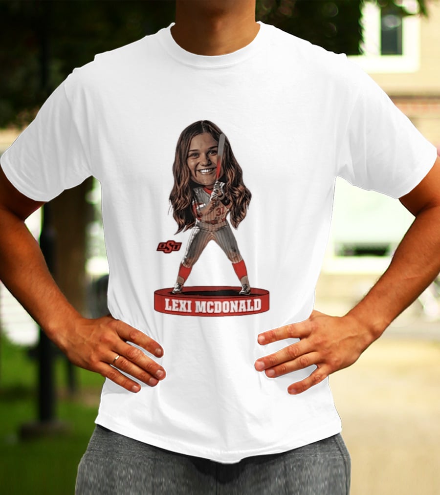 Lexi McDonald Oklahoma State Softball OSU Athlete Caricature T-Shirt