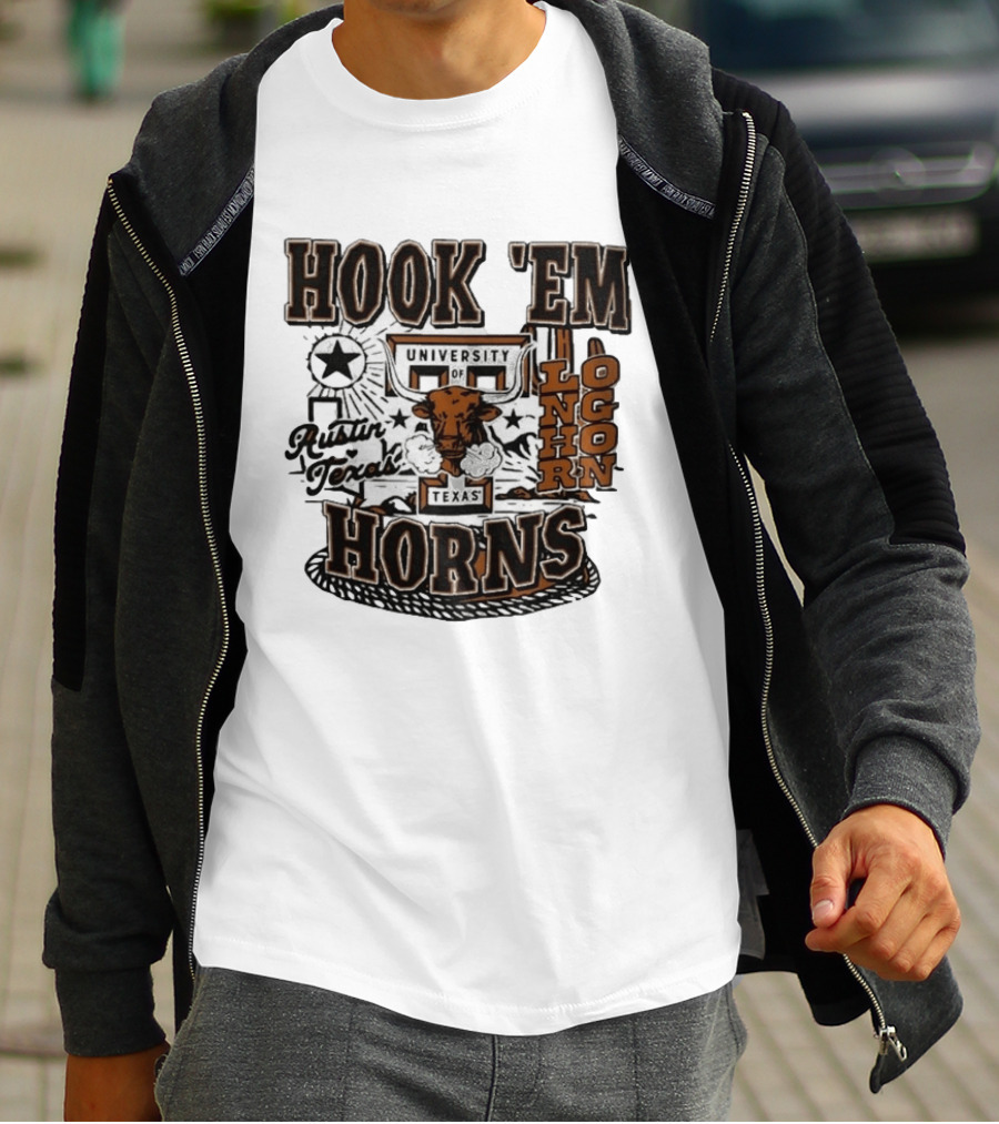 Hook 'Em Horns University Of Texas Austin Longhorns Texas T-Shirt