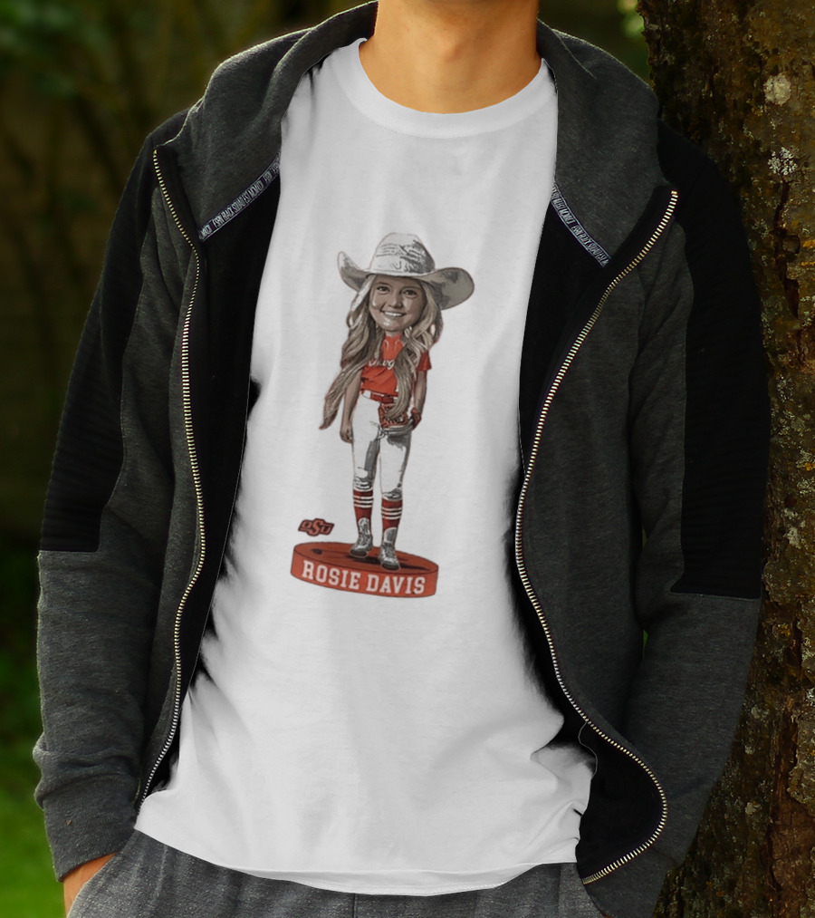Rosie Davis Oklahoma State Softball Player Caricature OSU Team Spirit T-Shirt