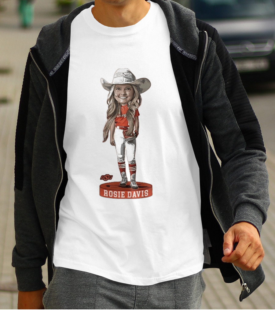 Rosie Davis Oklahoma State Softball Player Caricature OSU Team Spirit T-Shirt