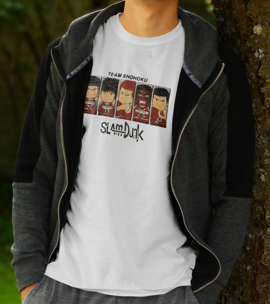 Team Shohoku Slam Dunk Sakuragi Hanamichi Rukawa Kaede Akagi Takenori Miyagi Ryota T-Shirt
