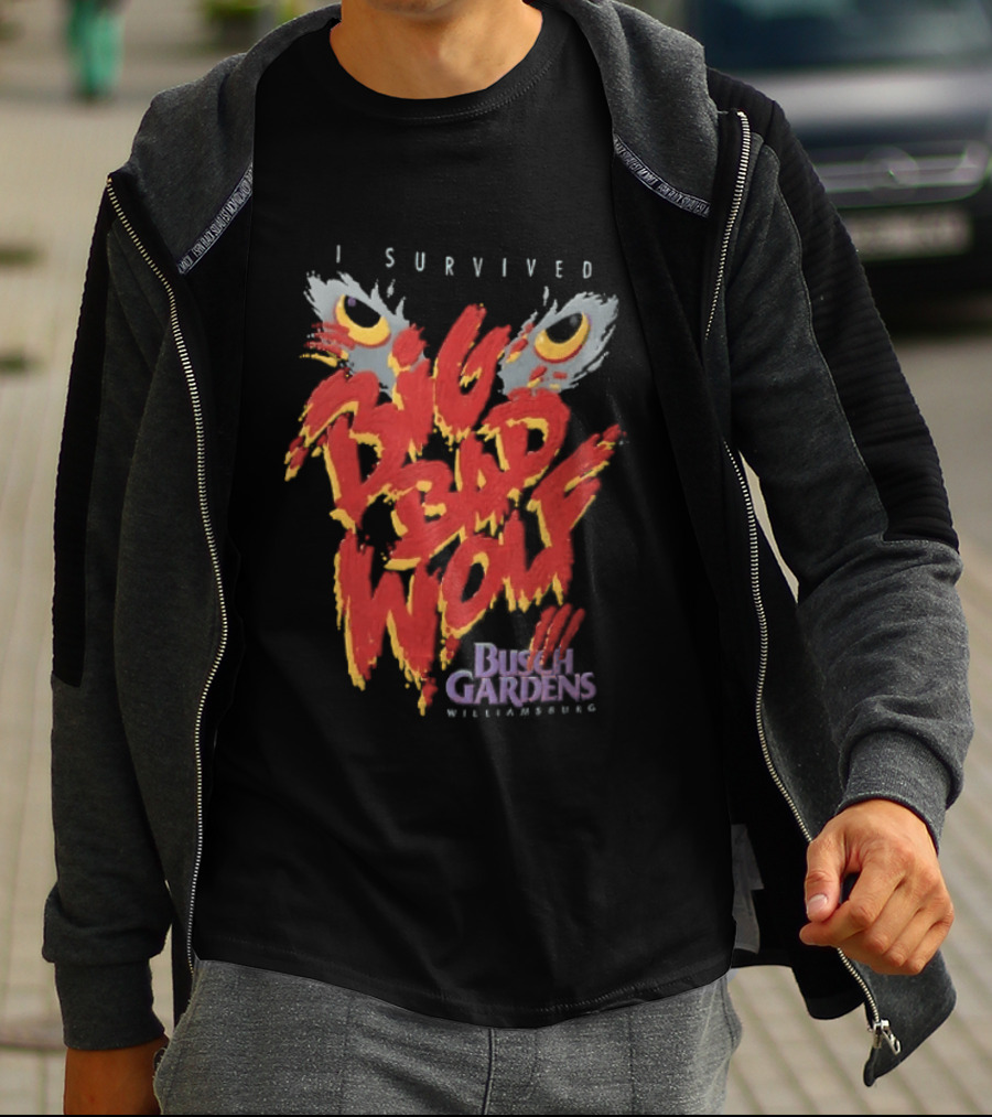 I Survived Big Bad Wolf Busch Gardens Williamsburg T-Shirt