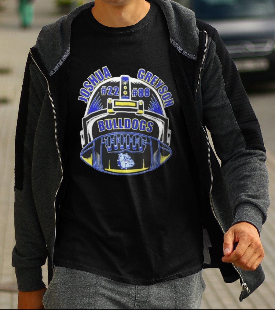 Joshua Greyson Bulldogs Football Helmet #22 #88 T-Shirt