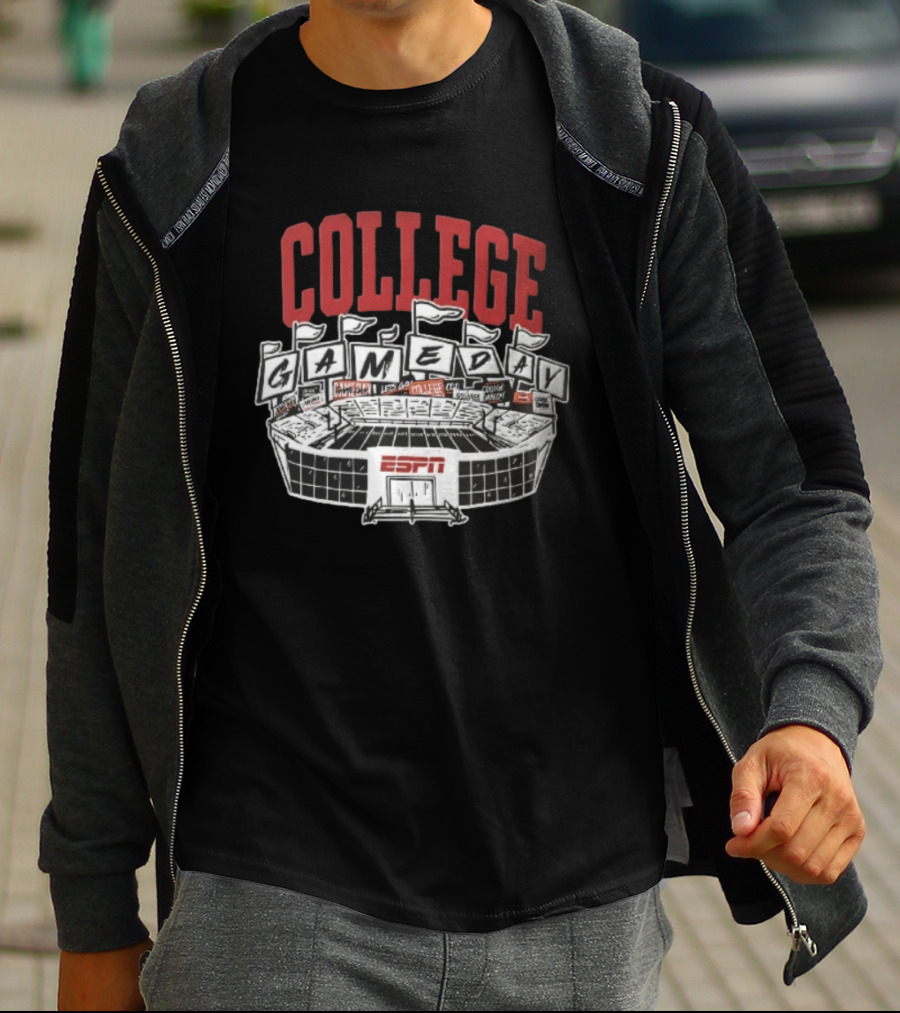 ESPN College GameDay Stadium Flags And Field T-Shirt