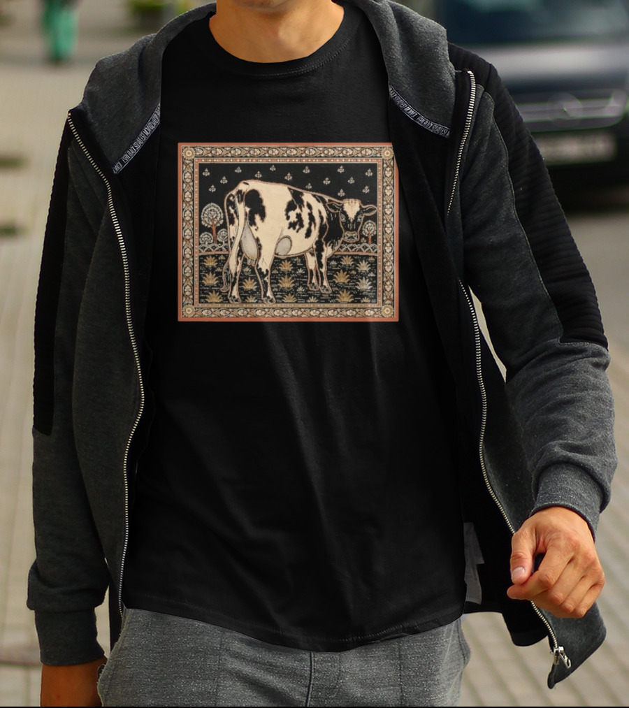Atom Heart Mother Cow Psychedelic Vintage Tapestry T-Shirt