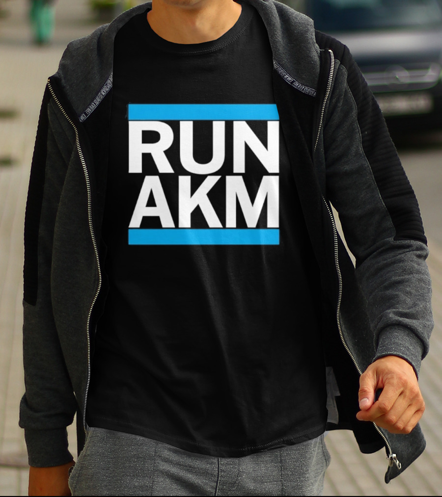 RUN AKM Streetwear Bold Typography Fashion T-Shirt