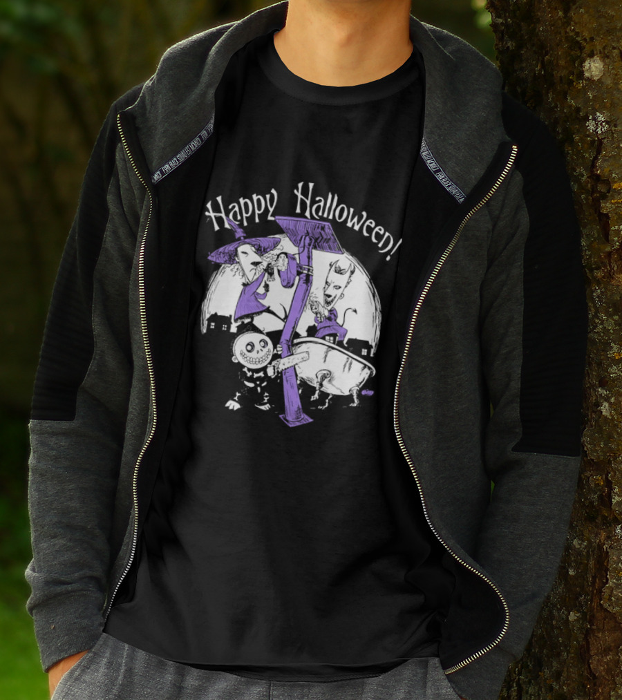 Happy Halloween Lock Shock And Barrel The Nightmare Before Christmas T-Shirt