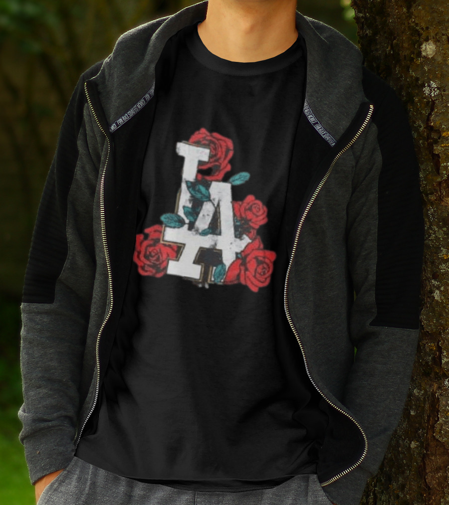 Los Angeles Dodgers LA Roses MLB Team Fan T-Shirt