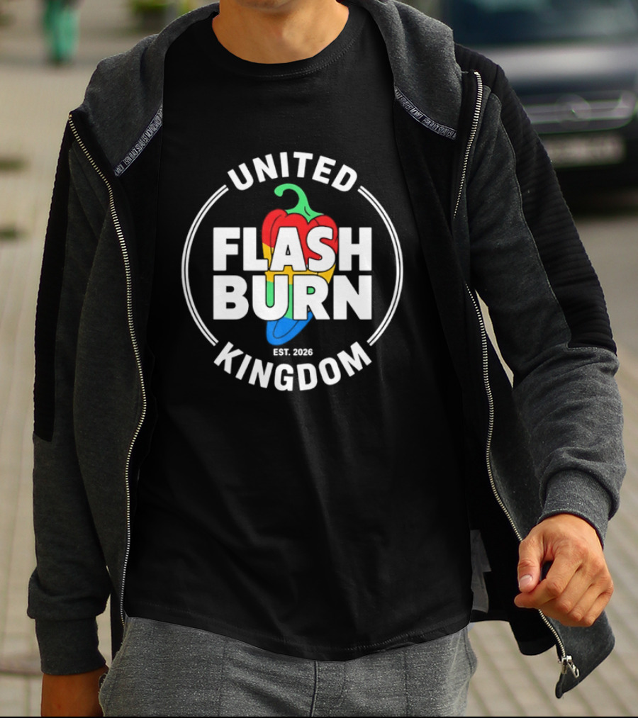 United Flash Burn Kingdom Est 2026 Chili Pepper T-Shirt