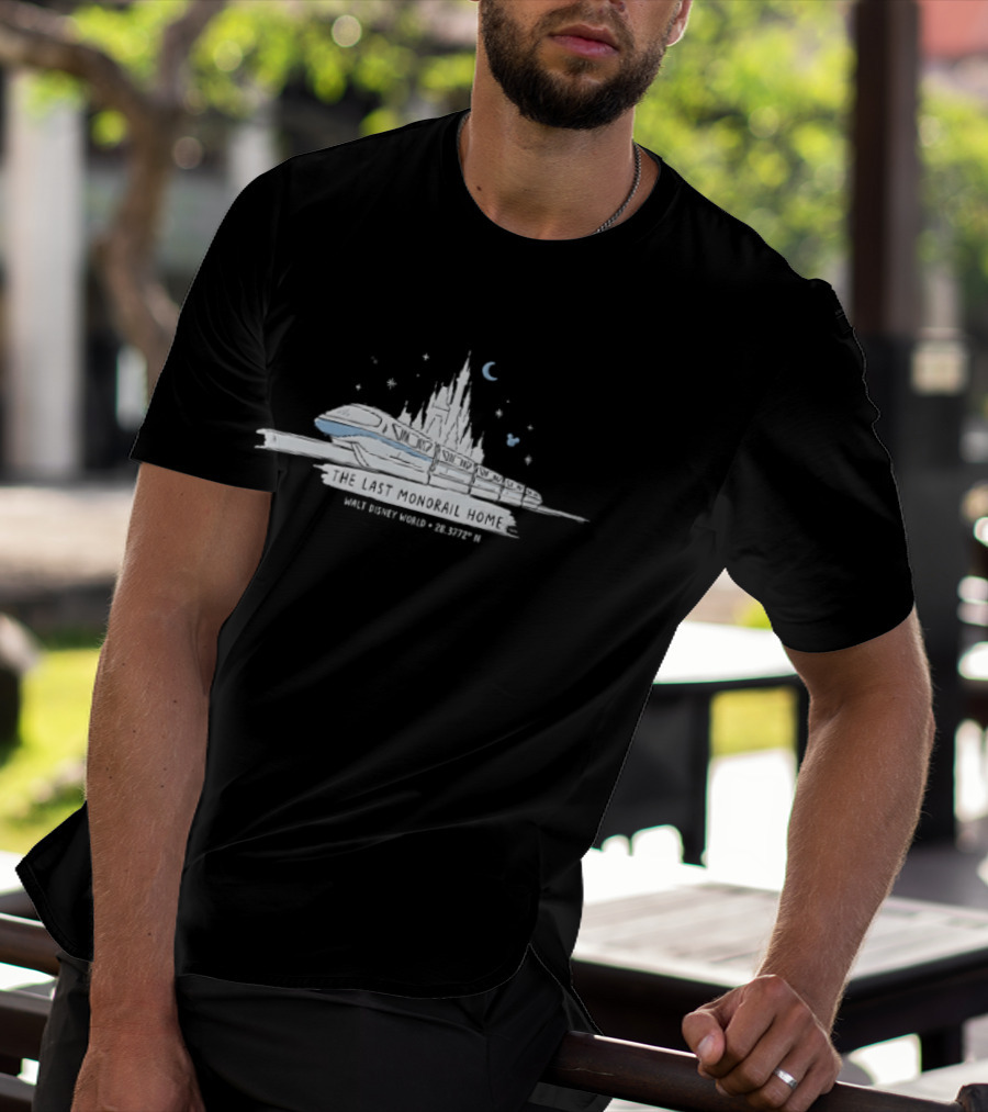 Walt Disney World Monorail Cinderella Castle The Last Monorail Home Magic Kingdom 25th Anniversary T-Shirt