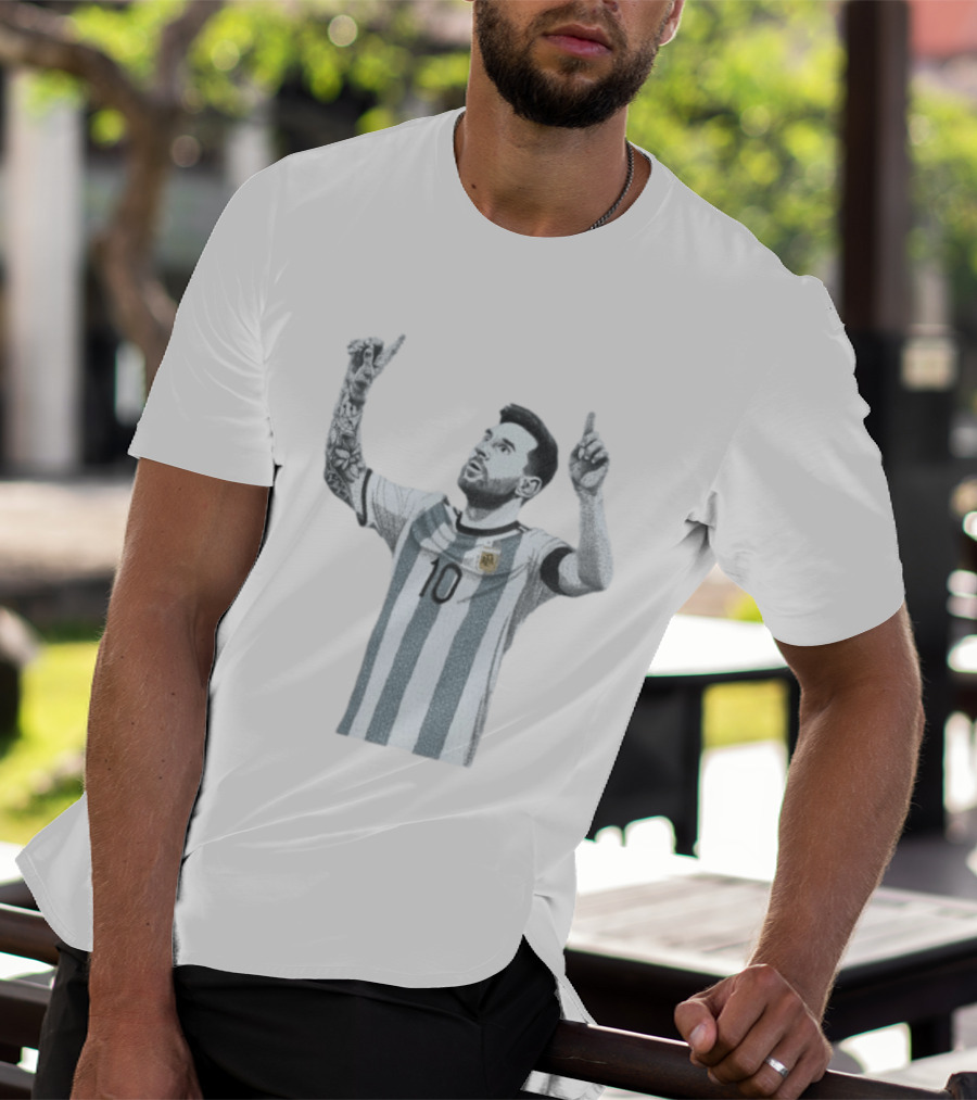 Argentina National Team Messi Number 10 Binary T-Shirt