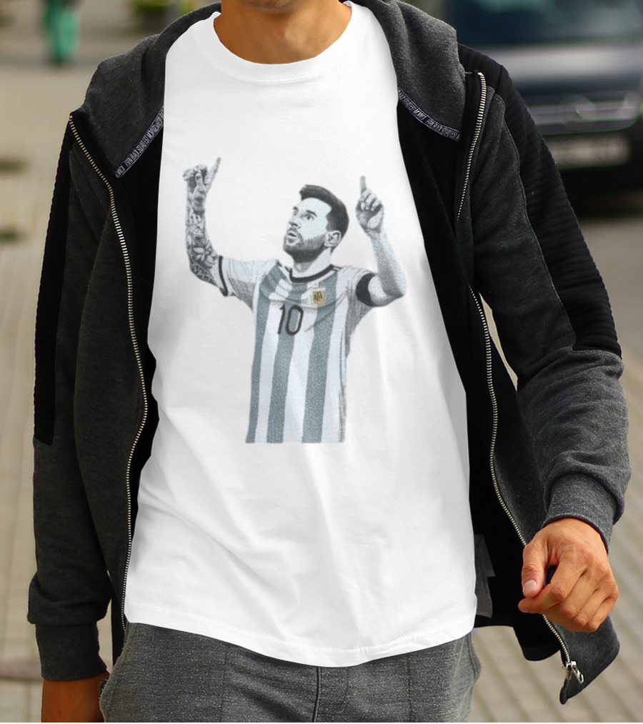 Argentina National Team Messi Number 10 Binary T-Shirt