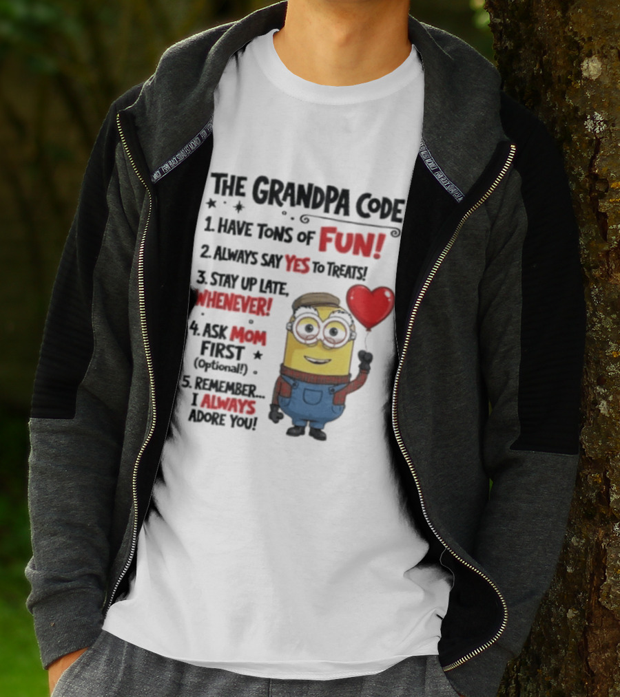 The Grandpa Code Minion Fun Rules Grandfather T-Shirt