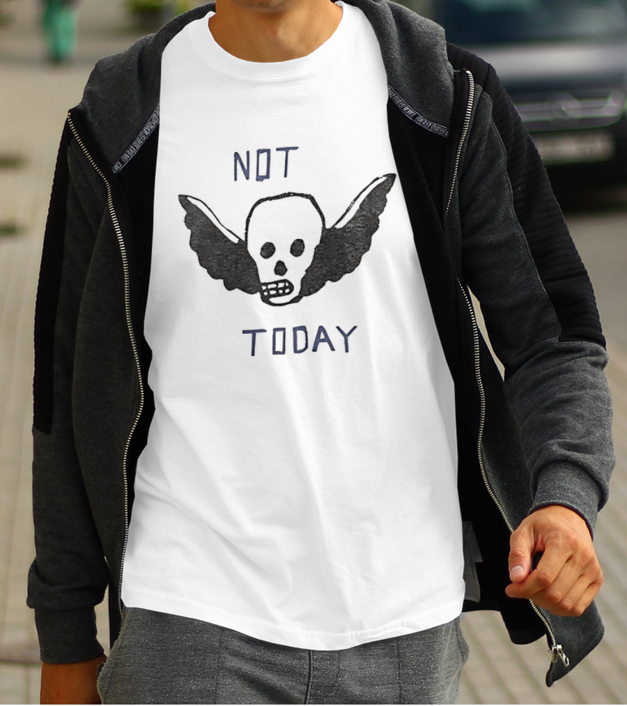 Not Today Winged Skull Gothic T-Shirt