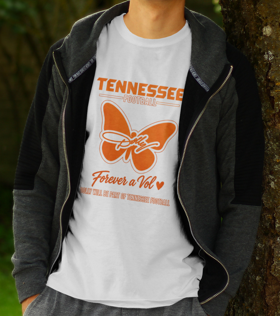 Tennessee Football Dolly Parton Forever A Vol Butterfly T-Shirt