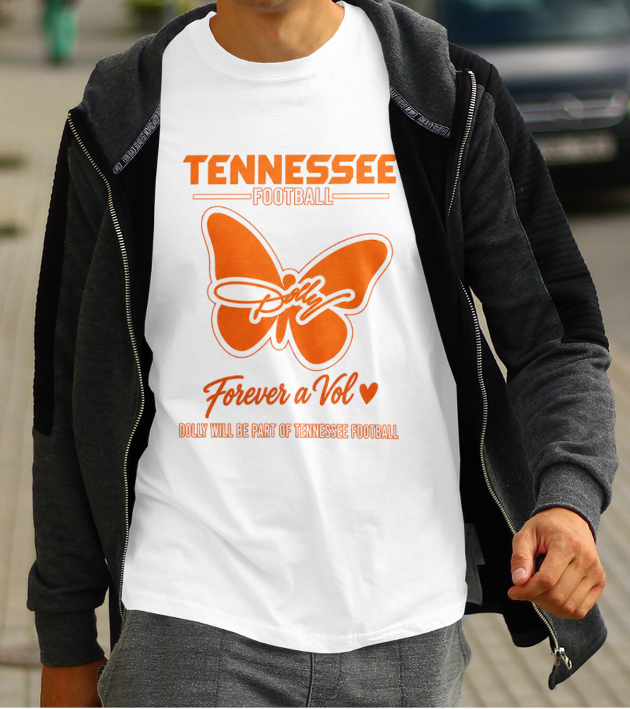 Tennessee Football Dolly Parton Forever A Vol Butterfly T-Shirt