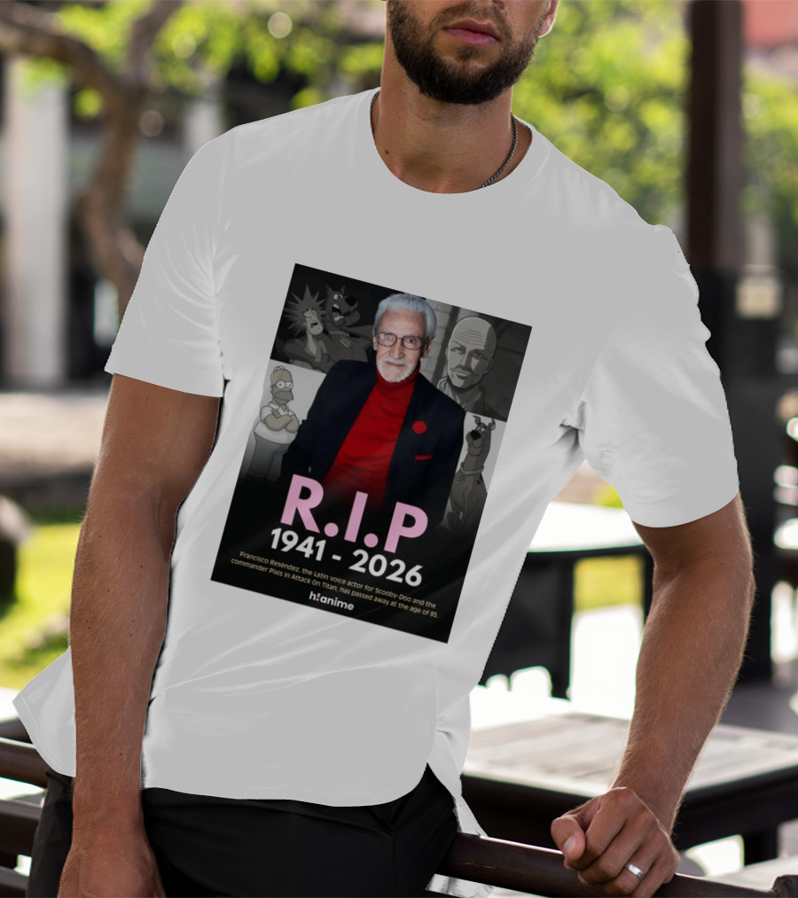 RIP Francisco Reséndez 1941 2026 Scooby Doo Attack On Titan Voice Actor Memorial T-Shirt