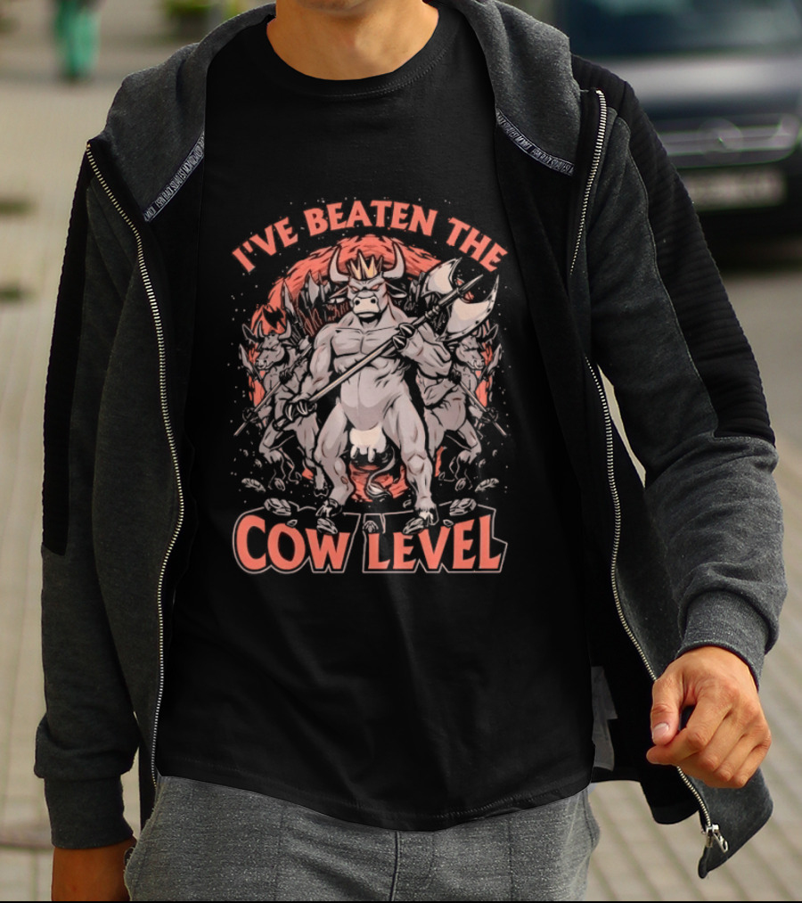 I've Beaten The Cow Level Diablo Gaming Minotaur Axe Battle T-Shirt