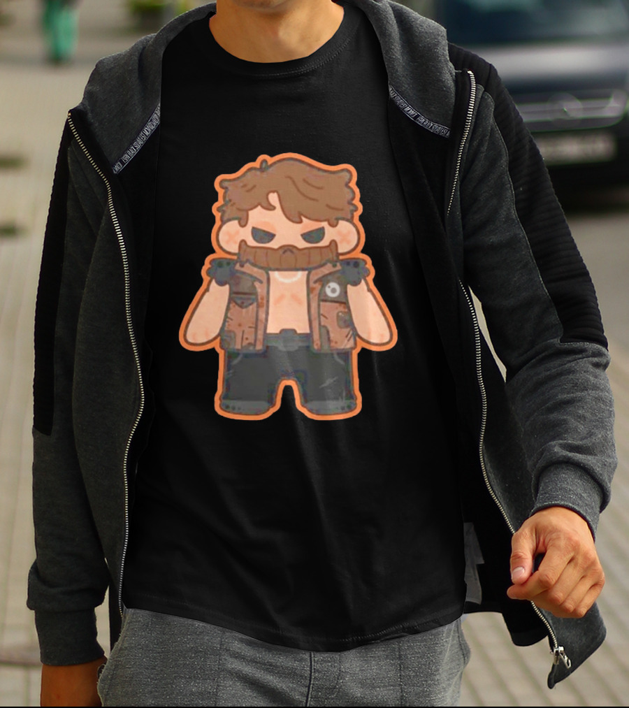 Jaden Newman Pookie Newman Cartoon Vest Bearded T-Shirt