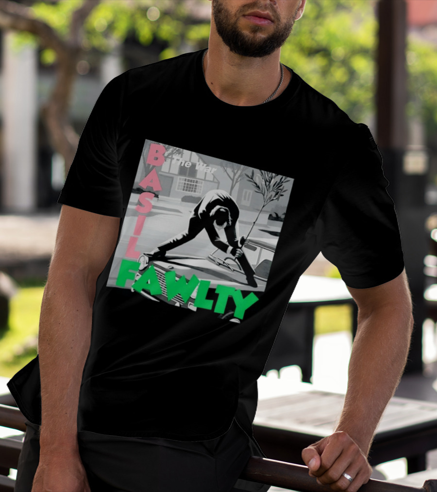 Basil Fawlty The War John Cleese British Comedy Iconic Scene T-Shirt