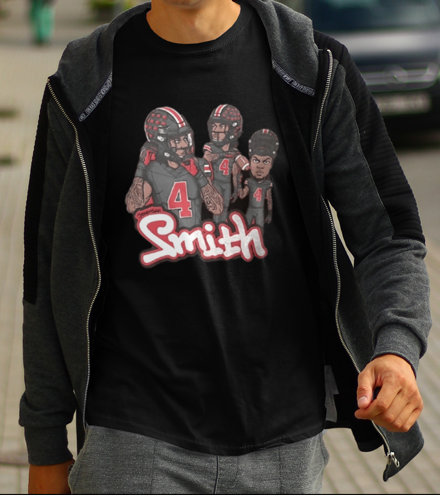 Ohio State Buckeyes Jeremiah Smith Football Number 4 Player T-Shirt