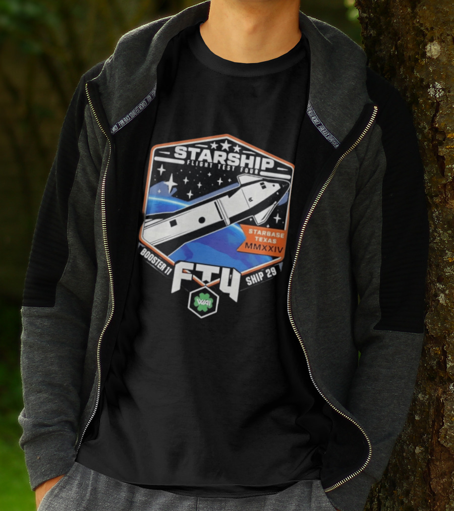Starship Flight Test Four Starbase Texas MMXXIV Booster 11 Ship 29 F4T WAI T-Shirt