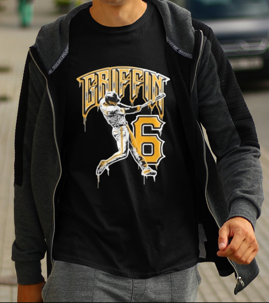 Konnor Griffin 6 Batting Baseball Pittsburgh Pirates T-Shirt