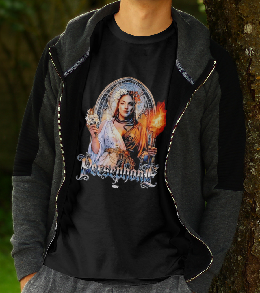La Diosa Persephone Mythology AEW Wrestling Flame And Flowers T-Shirt