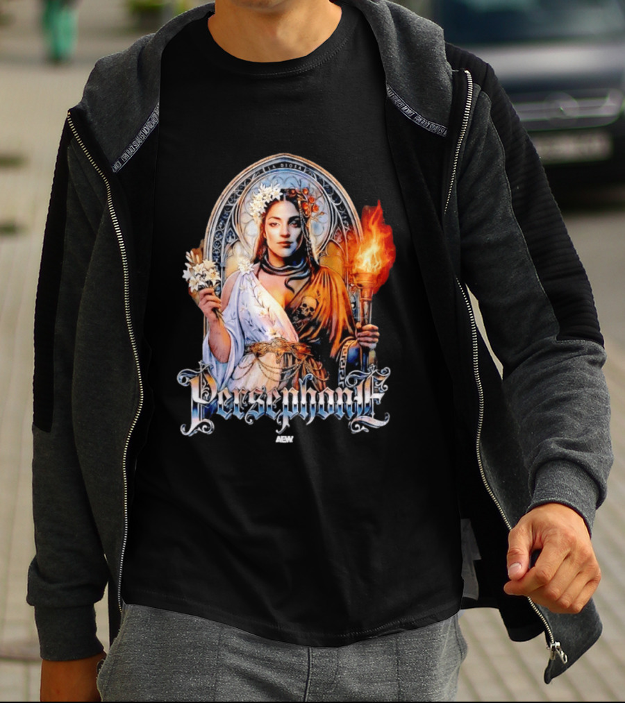 La Diosa Persephone Mythology AEW Wrestling Flame And Flowers T-Shirt