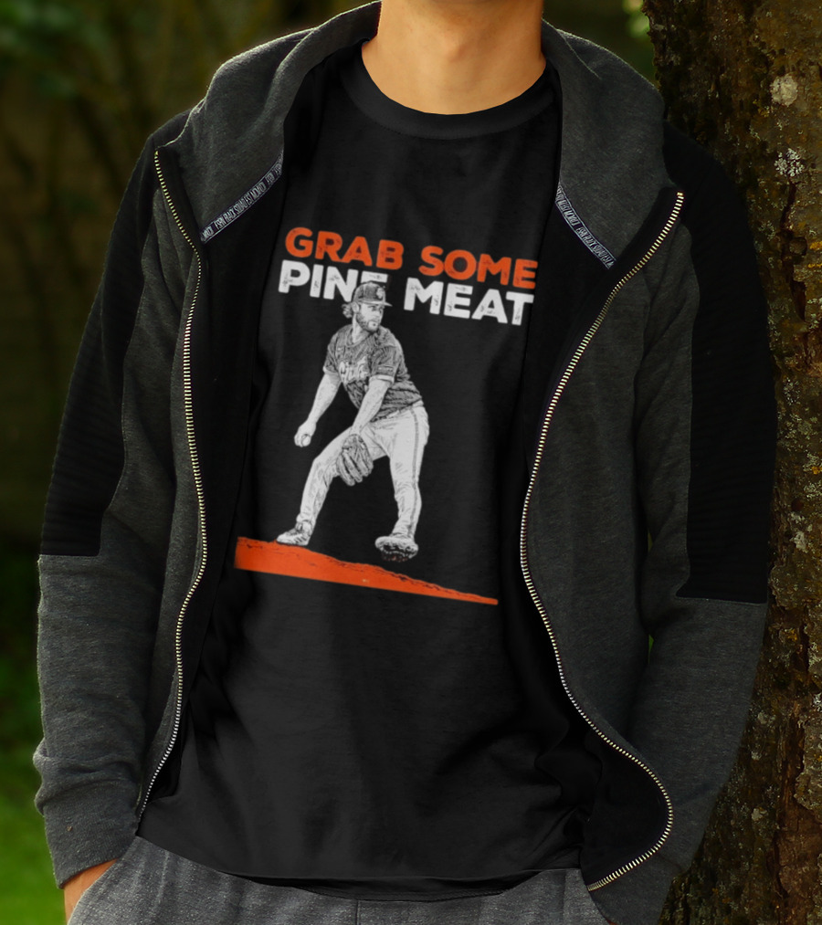 Grab Some Pine Meat SF Giants Mike Krukow Pitching T-Shirt