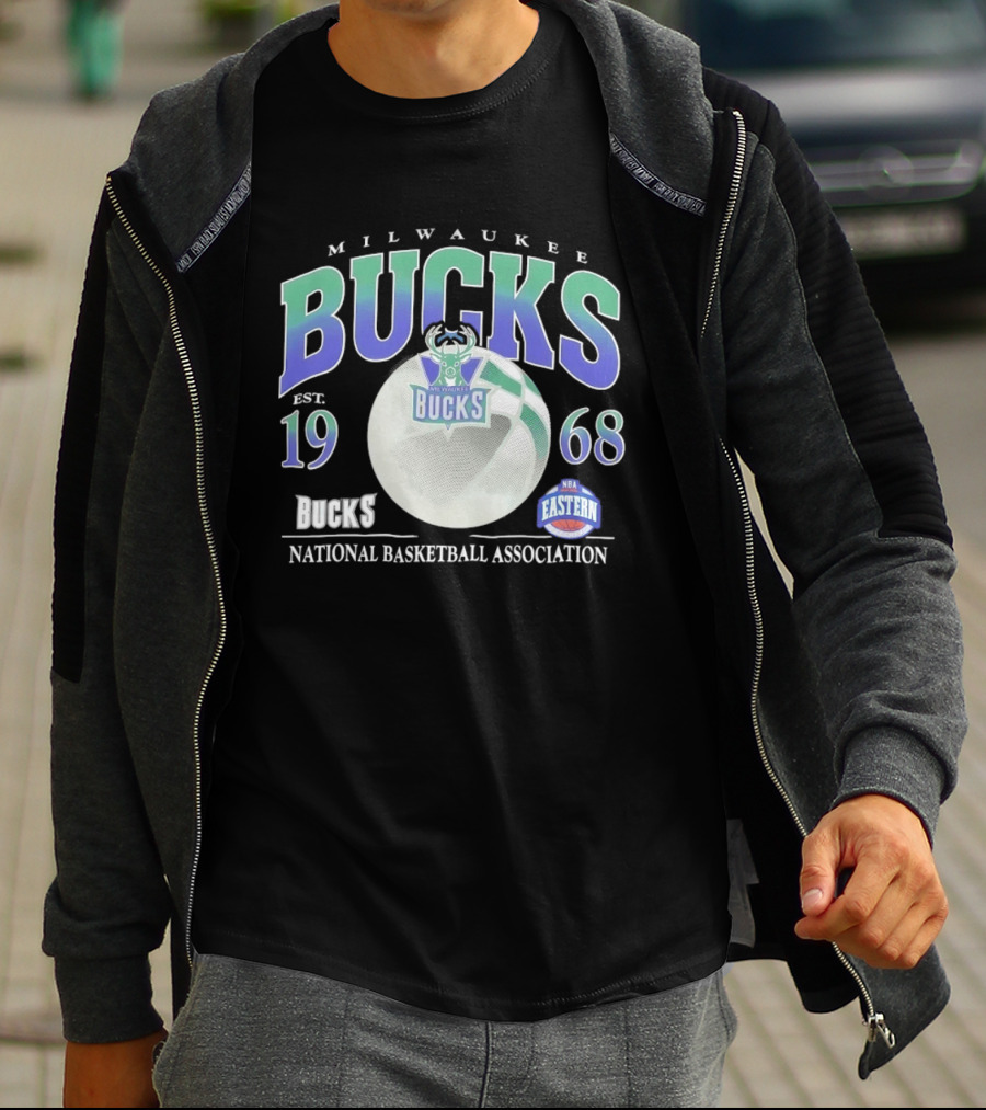 Milwaukee Bucks Est 1968 NBA Eastern National Basketball Association T-Shirt