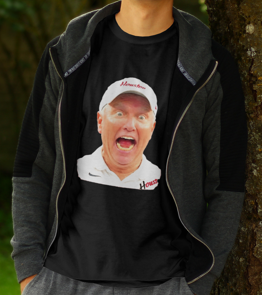 Dana Holgorsen Houston Cougars Coach Excited Expression College Football T-Shirt