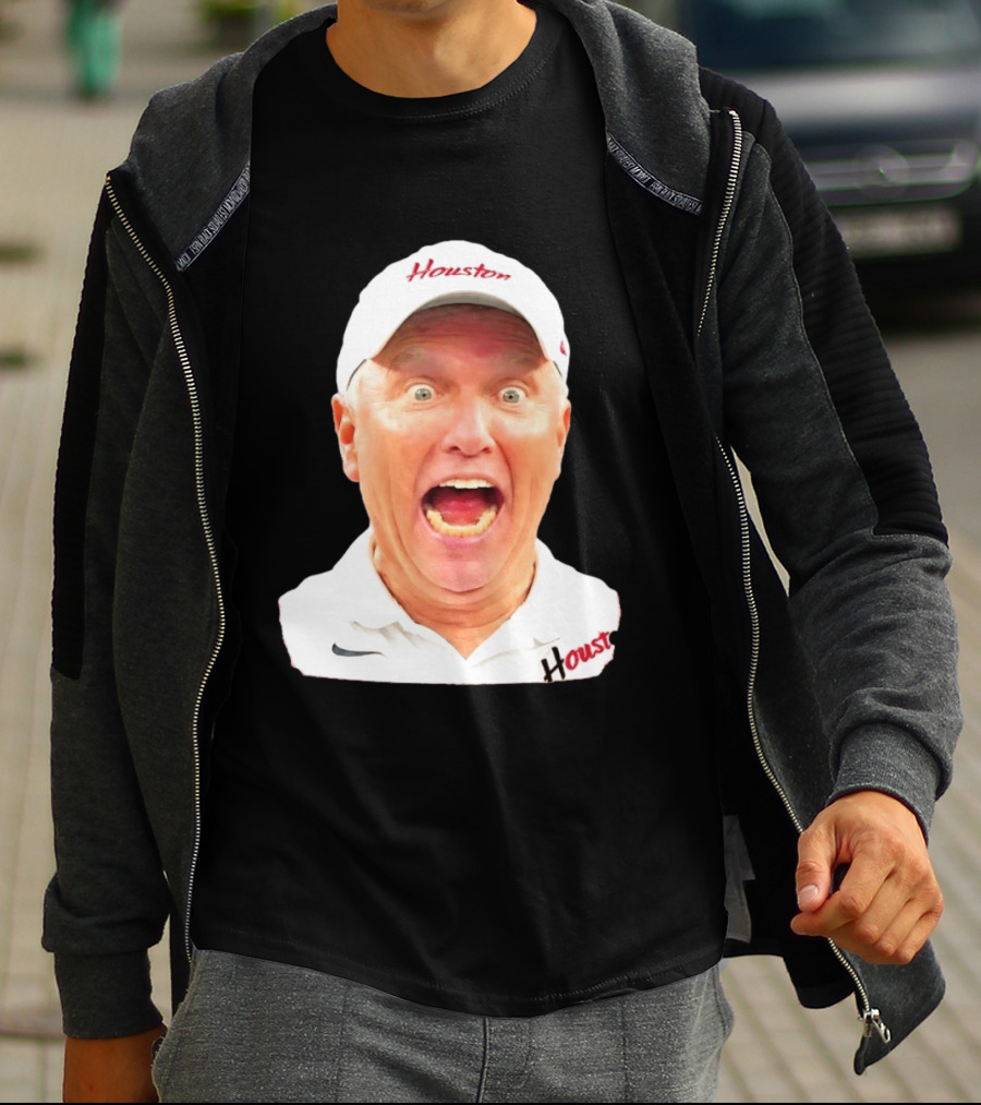 Dana Holgorsen Houston Cougars Coach Excited Expression College Football T-Shirt