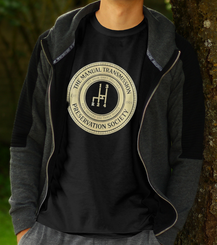 The Manual Transmission Est 1904 Preservation Society Vintage Gear Shift T-Shirt