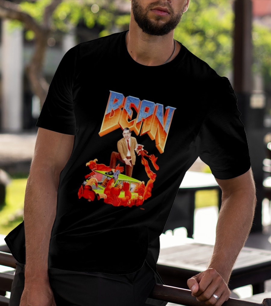 Mr Bean Doom Crossover With Rowan Atkinson Video Game T-Shirt