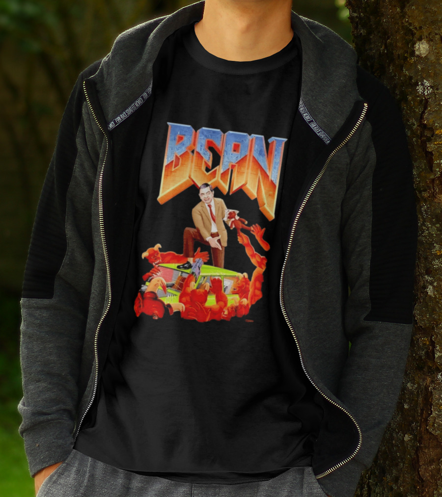 Mr Bean Doom Crossover With Rowan Atkinson Video Game T-Shirt