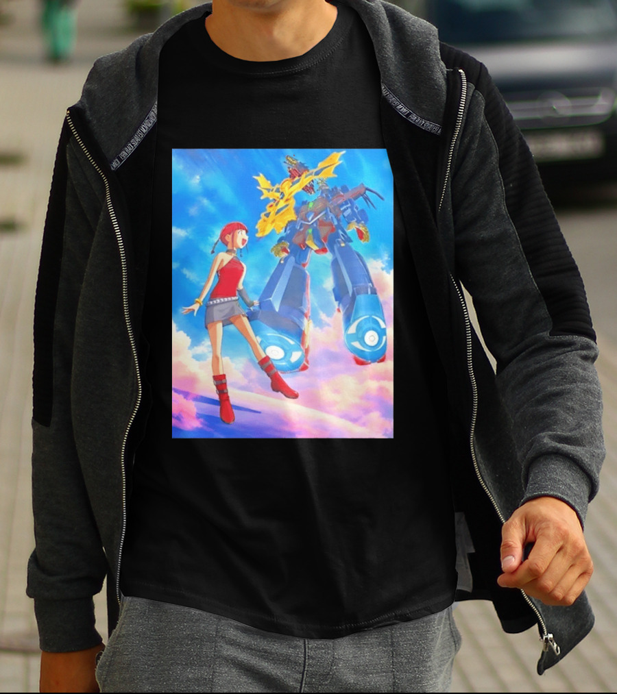 Dorothy Wayneright With The Big O Mecha From The Big O Anime Series T-Shirt