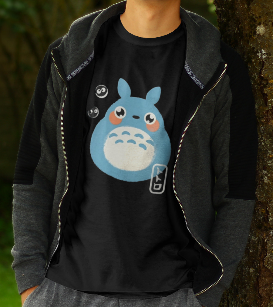 Totoro My Neighbor Totoro Blue Totoro With Soot Sprites T-Shirt