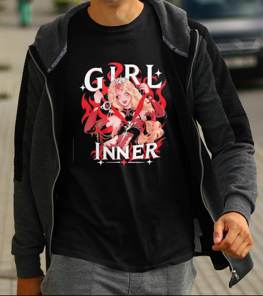 Girl Inner Gothic Fantasy Warrior Anime T-Shirt