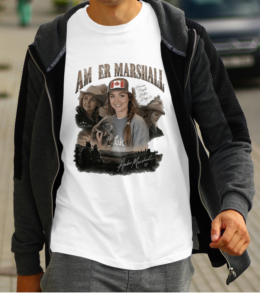 Amber Marshall Heartland Better Days Canadian Flag Retro Bootleg T-Shirt