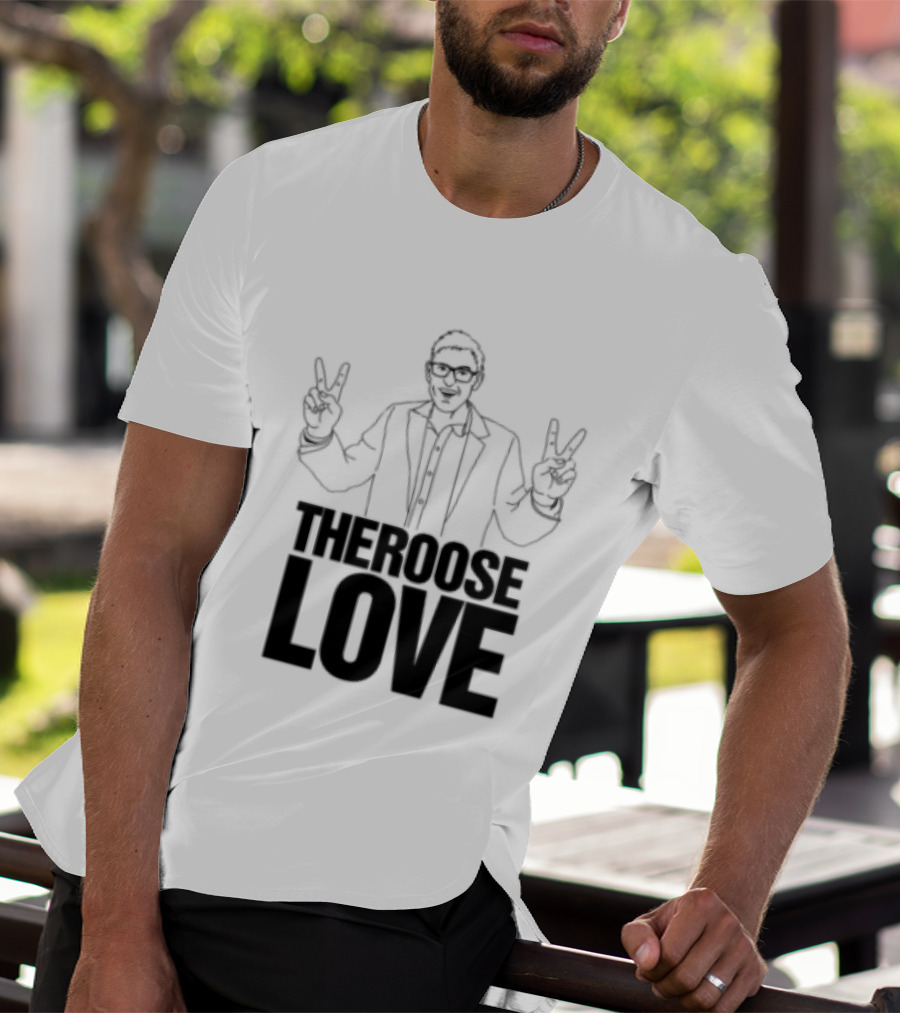 Choose Love Store Louis Theroux Choose Love Peace Sign Gesture T-Shirt