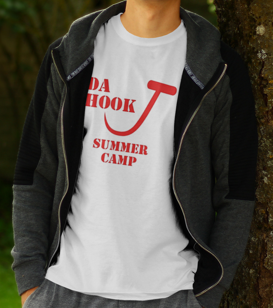 Da Hook Summer Camp Fishing Vacation Outdoor Experience T-Shirt