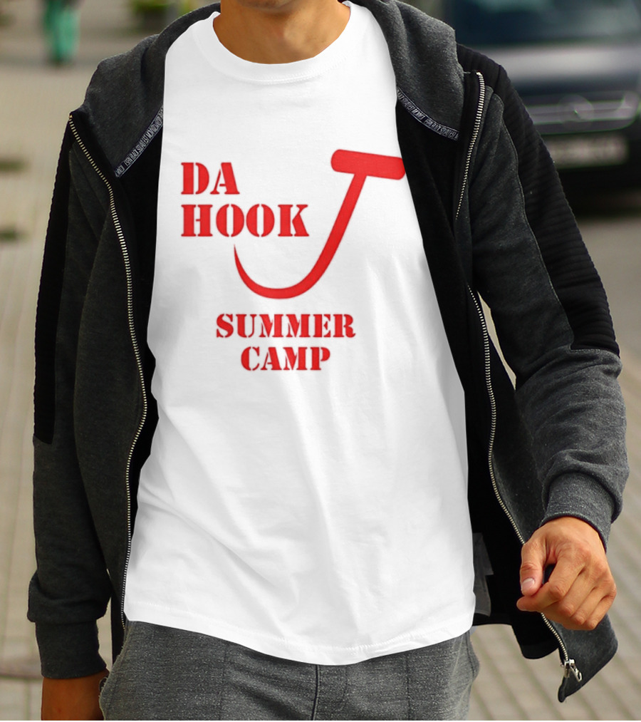 Da Hook Summer Camp Fishing Vacation Outdoor Experience T-Shirt