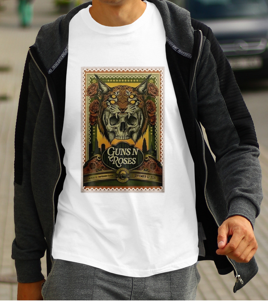 Guns N' Roses San Diego Snapdragon Stadium September 02 2026 Concert Skull And Jaguarr T-Shirt