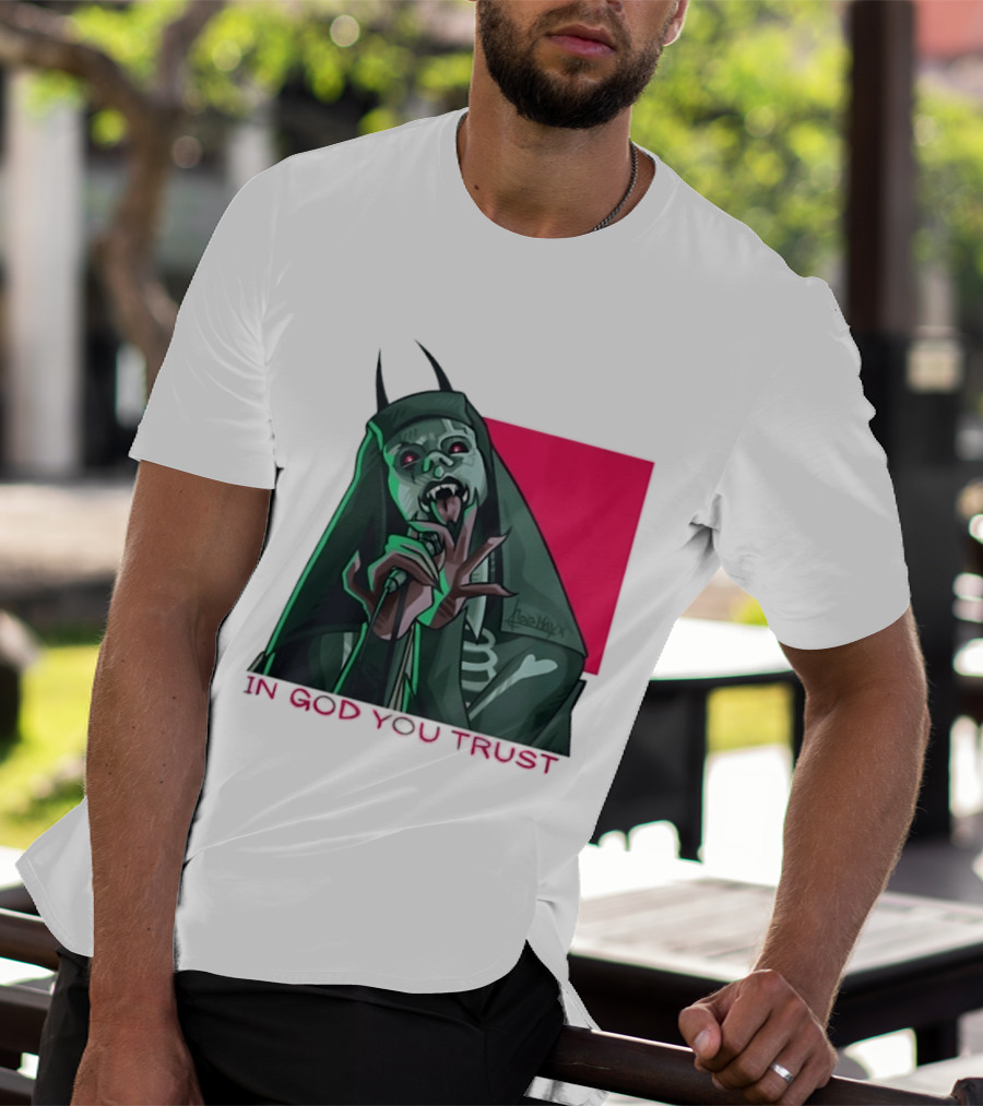 In God You Trust Demon Vocalist Metal Horror T-Shirt