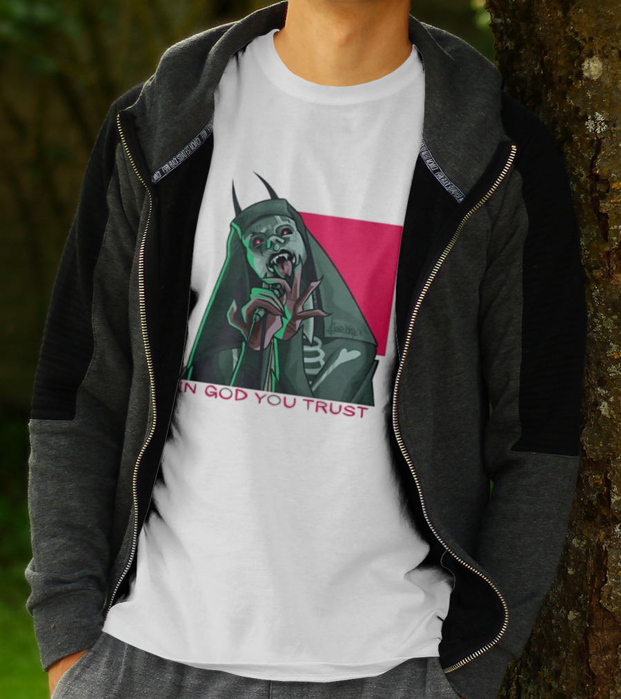 In God You Trust Demon Vocalist Metal Horror T-Shirt