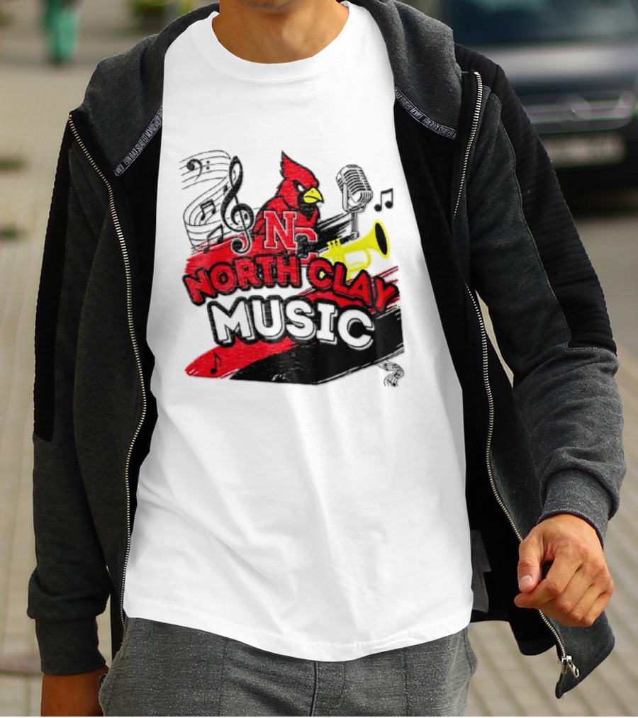 North Clay Cardinals Music Band Instrumental Ensemble T-Shirt