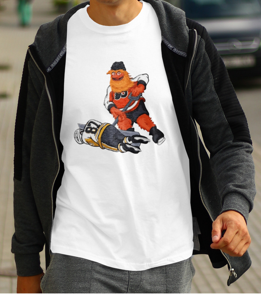 Sidney Crosby Philadelphia Flyers Gritty NHL Pittsburgh Penguins Hockey T-Shirt
